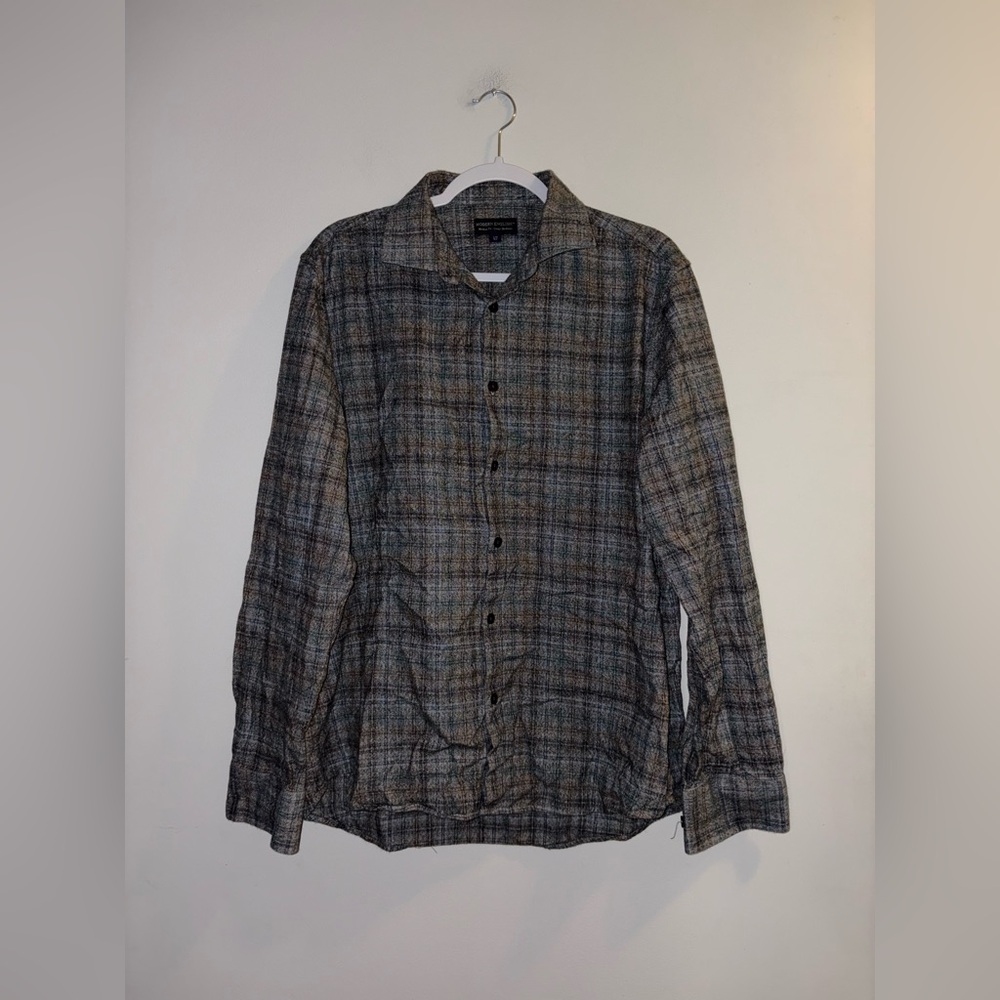 Modern English | Grey Plaid Button Up Longsleeve (Men’s)